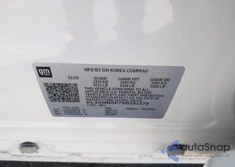 2025 Buick Encore Gx Preferred Fwd from USA, damaged, VIN KL4AMBSP7SB181579